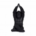 Okrasna Figura Gorila Yoga Črna 18 x 36,5 x 19,5 cm (4 kosov)