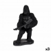 Dekoratív Figura Gorilla Gitár Fekete 17,5 x 38 x 27 cm (3 egység)