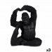 Διακοσμητική Φιγούρα Yoga Γορίλας Μαύρο 15,2 x 31,5 x 26,5 cm (3 Μονάδες)