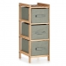 Chest of drawers Grey Wood Textile 28 x 70 x 29,5 cm (2 Units)