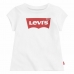 T-Shirt met Korte Mouwen voor kinderen Levi's Batwing Logo Wit