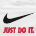 Παιδικό Μπλούζα με Κοντό Μανίκι Nike Swoosh Just Do It Λευκό