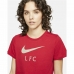Moteriški marškinėliai su trumpomis rankovėmis Nike Liverpool FC Raudona