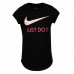 Детски Тениска с къс ръкав Nike  Swoosh JDI Черен
