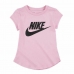 Děstké Tričko s krátkým rukávem Nike Futura SS Růžový