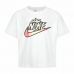 Barn T-shirt med kortärm Nike Knit Vit