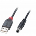 Kabel USB DC LINDY 70267 Czarny 1,5 m (1 Sztuk)