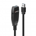 USB-kabel LINDY 43322 Svart 15 m