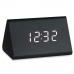 Настолен Електронен Часовник Черен PVC Дървен MDF 11,7 x 7,5 x 8 cm (12 броя)