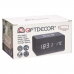 Reloj Despertador con Cargador Inalámbrico Negro PVC Madera MDF 15 x 7,5 x 7 cm (12 Unidades)