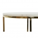 Dviejų staliukų rinkinys DKD Home Decor Balta Auksinis Aliuminis Marmurą 46 x 46 x 58 cm
