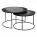 Set of 2 tables DKD Home Decor Musta Metalli Alumiini 76 x 76 x 44 cm