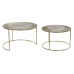 Zestaw 2 stołów DKD Home Decor Złoty Metal Aluminium 76 x 76 x 44 cm