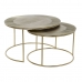 Zestaw 2 stołów DKD Home Decor Złoty Metal Aluminium 76 x 76 x 44 cm