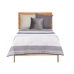 Obojstranná deka na posteľ 180 x 260 cm Šesťuholníkový Modrá Biela Sivá (6 kusov)