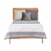 Obojstranná deka na posteľ 240 x 260 cm Šesťuholníkový Modrá Biela Sivá (6 kusov)