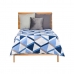 Megfordítható ágytakaró 180 x 260 cm Kék Fehér (6 egység)