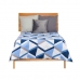 Cuvertură de pat reversibilă 240 x 260 cm Albastru Alb (6 Unități)
