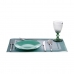 Flat tallerken Grønn Glass 21 x 2 x 21 cm (6 enheter)