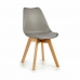 Dining Chair Brown Grey 42 x 80 x 50 cm (4 Units)