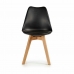 Dining Chair Brown Black 42 x 80 x 50 cm (4 Units)