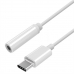 Adapter USB C naar Jack 3.5 mm Aisens A109-0384 Wit 15 cm