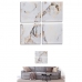 Набор из четыре рамок Полотно Мрамор Белый 35 x 7 x 35 cm (6 штук)