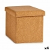 Ozdobná krabica Zložljiv Rjava Pluta Les MDF 31 x 31 x 31 cm (4 kosov)