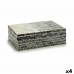 Decorative box Grey Mother of pearl Particleboard 15,2 x 7,2 x 25 cm (4 Units)