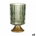 Φανάρι LED Πράσινο Χρυσό Γυαλί 10,7 x 18 x 10,7 cm (x6)