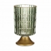 Farol LED Verde Dorado Vidrio 10,7 x 18 x 10,7 cm (6 Unidades)