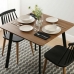 Table Versa Klaudia Wood Metal Melamin MDF Wood 80 x 75 x 80 cm