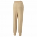 Long Sports Trousers Puma Embroidery High Beige Lady