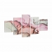 Sæt med 5 malerier Lærred Marmor Pink (4 enheder)