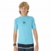 Kortærmet T-shirt til Børn Rip Curl Corps L/S Rash Vest  Blå Lycra Surf