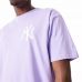Camiseta de Manga Corta New Era MLB League Essentials New York Yankees Violeta Unisex