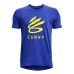 Camisola de Manga Curta Homem Under Armour Curry Lightning Logo Azul