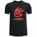 Kortærmet T-shirt til Mænd Under Armour Curry Lightning Logo Sort