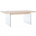 Jedálenský stôl DKD Home Decor Transparentná Sklo Vlašský orech Drevo MDF 180 x 90 x 76 cm