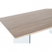 Dining Table DKD Home Decor Transparent Light brown Crystal Walnut MDF Wood 180 x 90 x 76 cm
