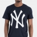 Kortærmet T-shirt til Mænd New Era Team Logo NYY Mørkeblå