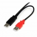 USB 2.0 A uz Micro USB B Kabelis Startech USB2HAUBY3 Melns