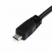 Кабель USB 2.0 A — Micro USB B Startech USB2HAUBY3 Чёрный