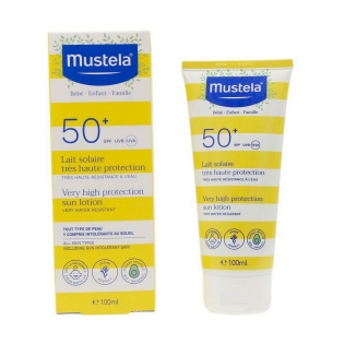 Mustela Bebe Solar Spray SPF50 200ml + Solar Milk Face SPF50+ 40ml OFFER  Blue Beach Backpack