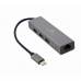 USB šakotuvas GEMBIRD A-CMU3-LAN-01 Pilka