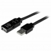USB Cable Startech USB2AAEXT35M Черен