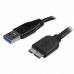 USB-kaapeli - micro-USB Startech USB3AUB2MS Musta