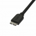 USB-kabel till mikro-USB Startech USB3AUB2MS Svart