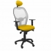 Irodai szék fejtámlával Jorquera P&C ALI100C Sárga