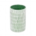 Подсвечник Зеленый Стеклянный Цемент 13 x 13 x 20 cm